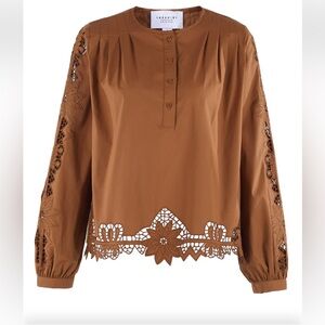 The Shirt by Rochelle Behrens Size Small in Cognac